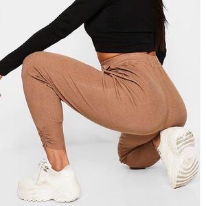 High waisted knit joggers!